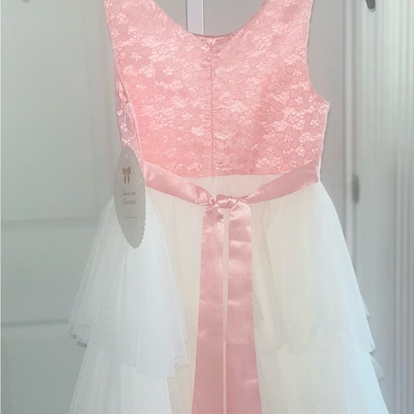 Coral /Ivory Formal Dress - Picture 2 of 2